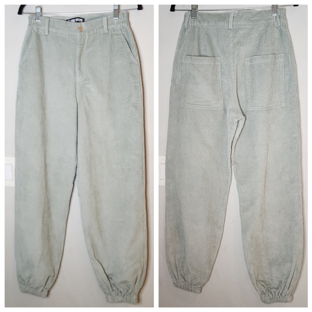 The Kript Mint Harriet Corduroy Jogger Pants Size Small Stretch Waist